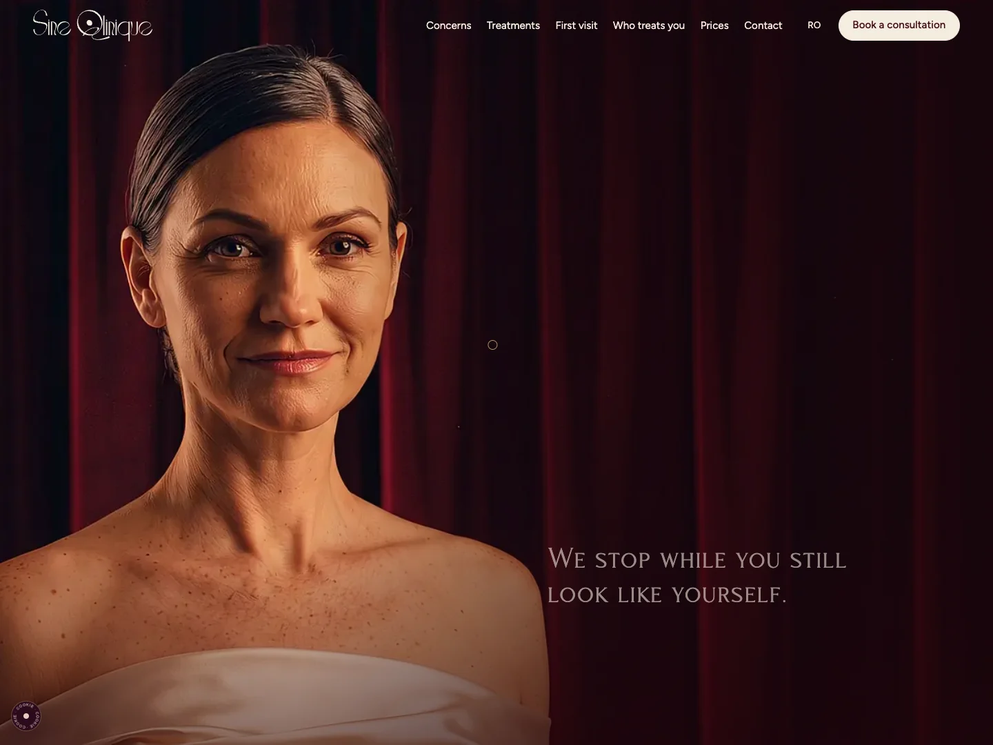 Sine Qlinique Website: the homepage · Alkeme Design